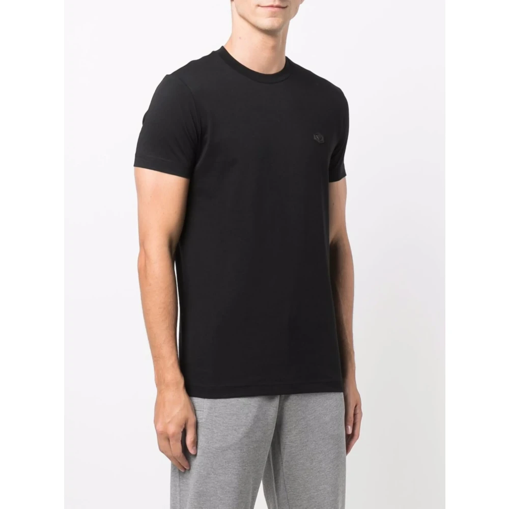 Emporio Armani Katoenen T-shirt met Designerscode Black Heren