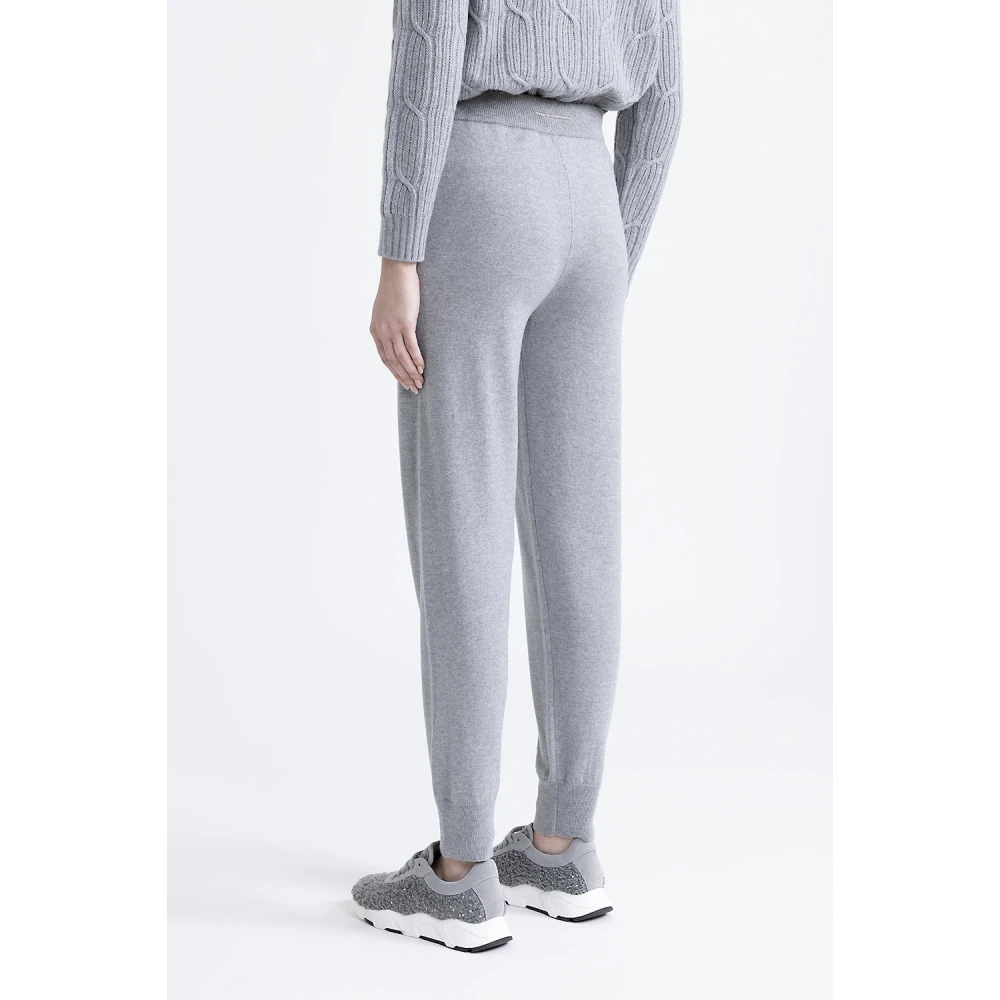 PESERICO Wol zijde en kasjmier joggers Gray Dames