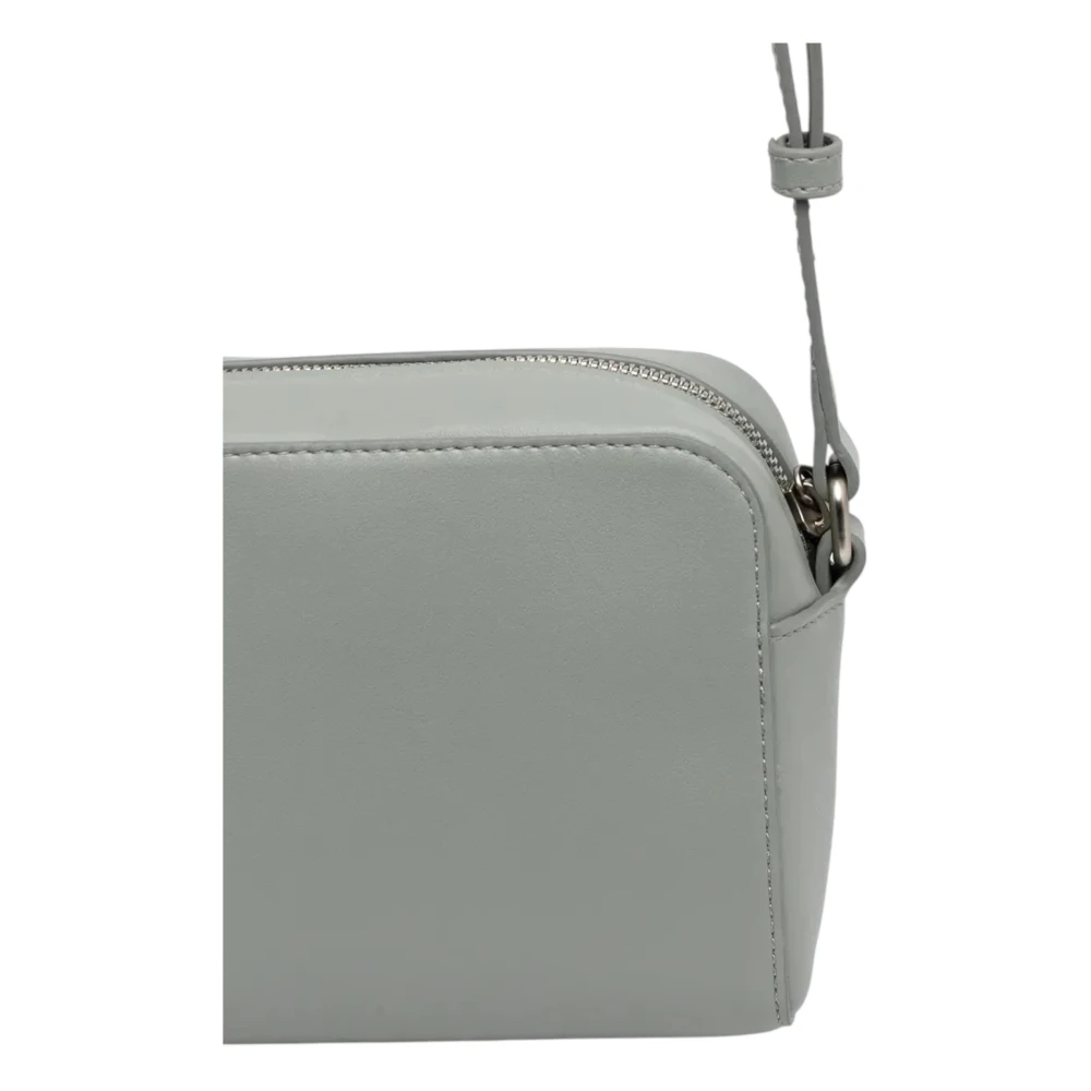 Calvin Klein Jeans Grijze Polyurethaan Rits Tas met Zakken Gray Dames