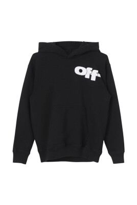sweat-a-capuche-enfant-noir-avec-logo