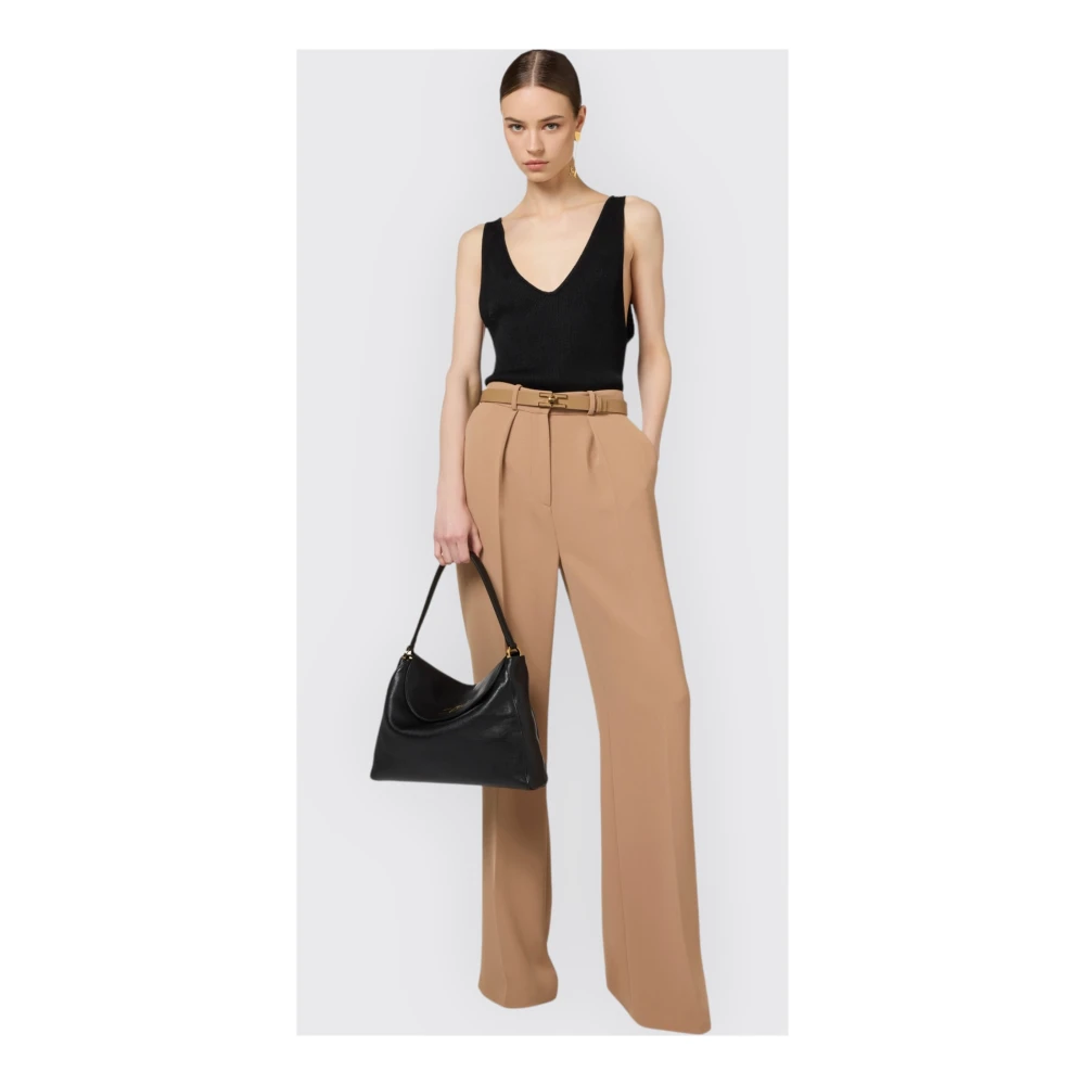 Elisabetta Franchi Stijlvolle Top Tricot voor Vrouwen Black Dames