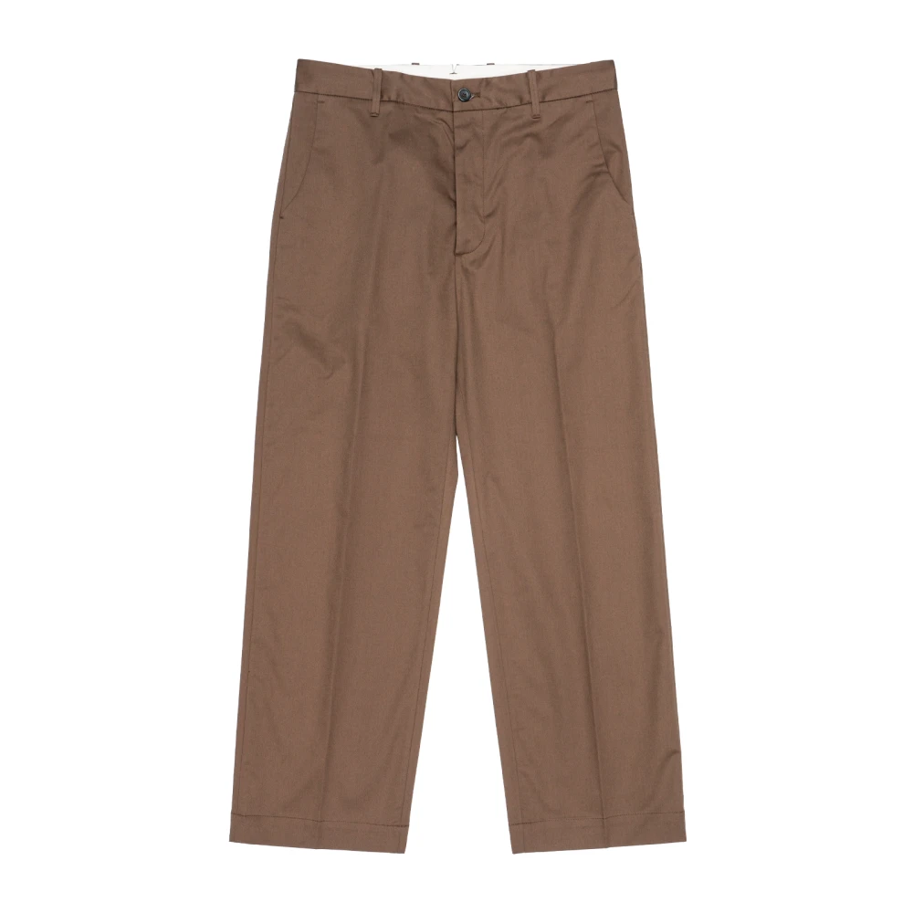 Nine In The Morning Baggy Katoenen Broek Japanse Stijl Brown Heren