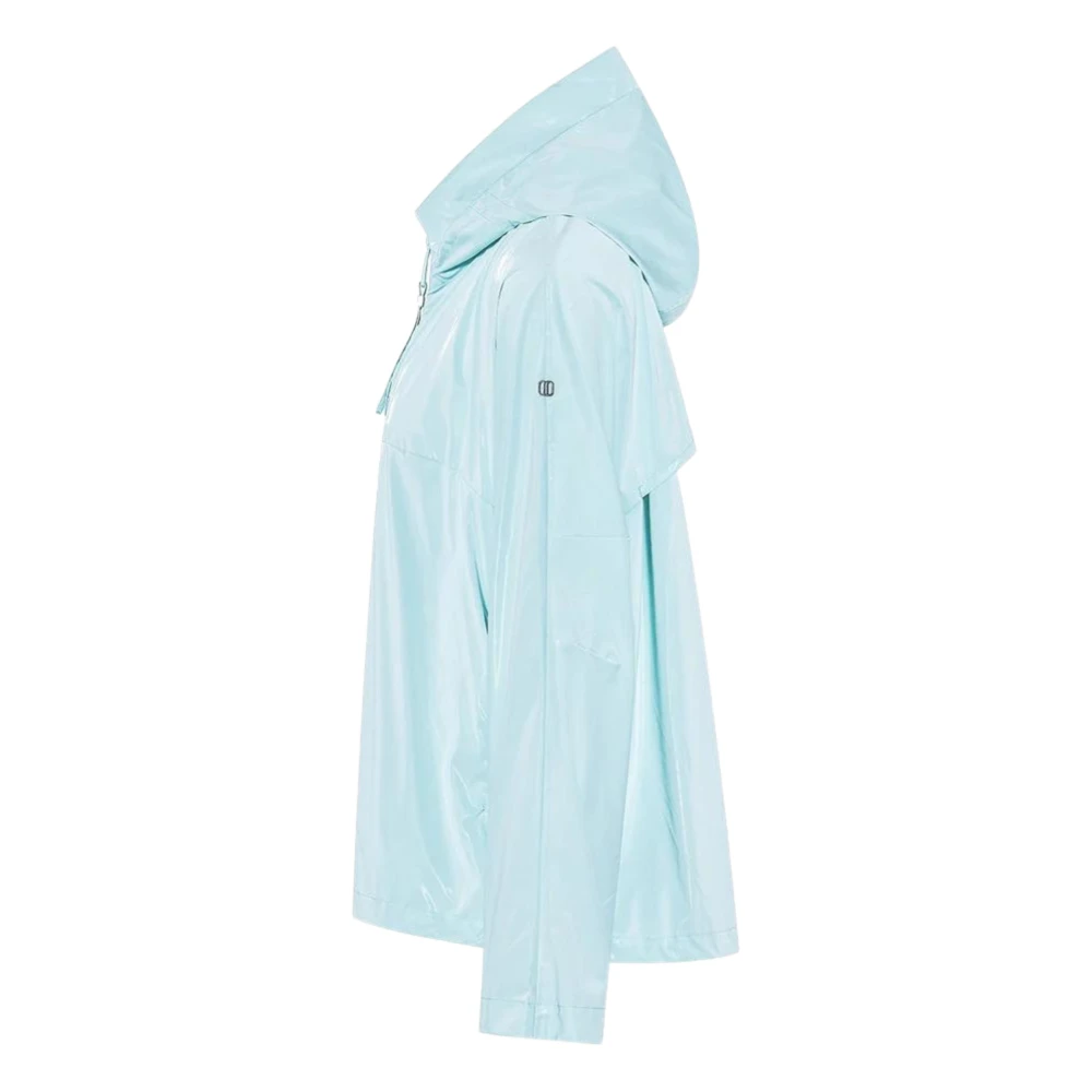 Duno Capuchon Kimono Mouw Jas Blue Dames