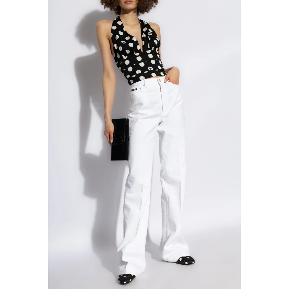Dolce & Gabbana Jeans met uitlopende pijpen White Dames