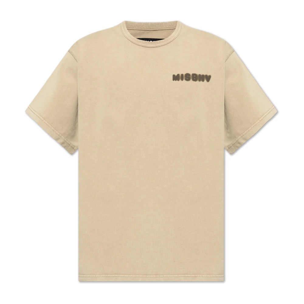 Misbhv Logo T-shirt Beige Heren