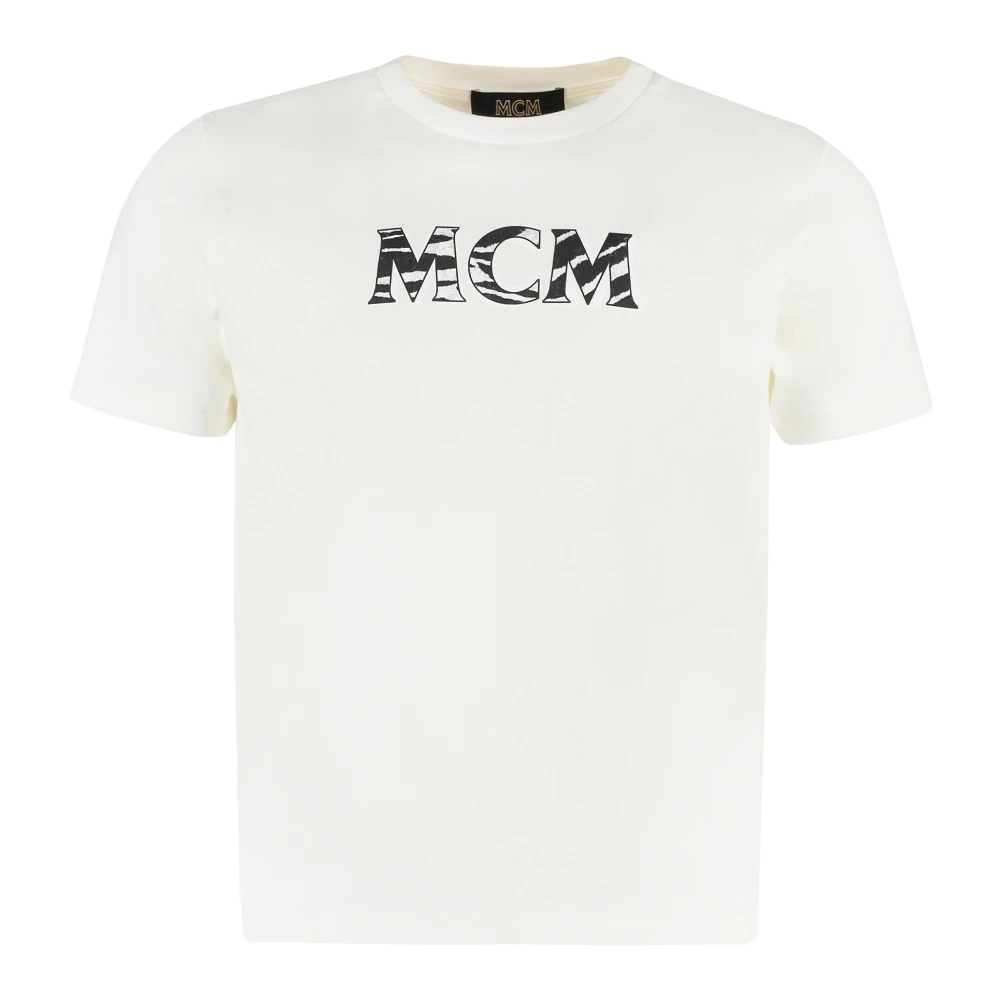 MCM Cotton Logo T-shirt White Heren