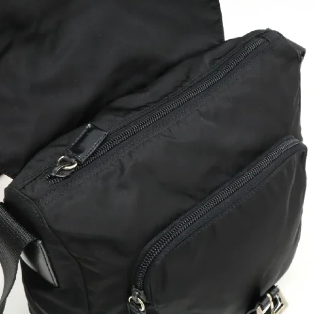 Prada Vintage Pre-owned Leather shoulder-bags Black Dames