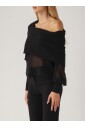 chemise-noire-fluide-a-col-large-fluid-line
