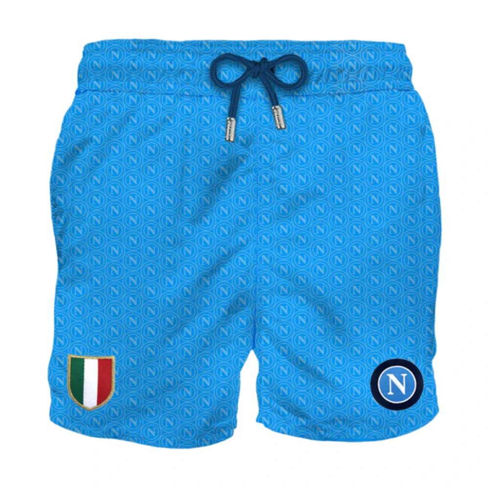 MC2 Saint Barth Blauwe zee kleding met SSC Napoli-logo Blue Heren
