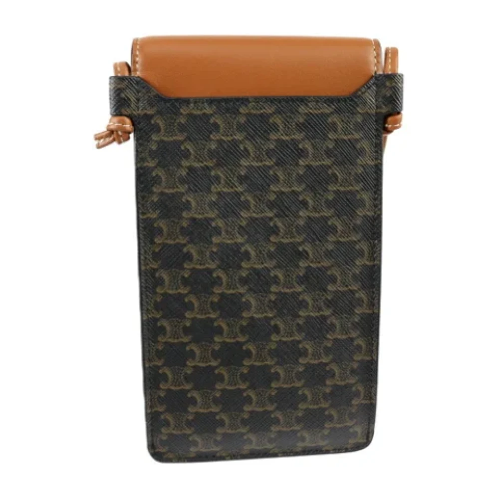 Celine Vintage Pre-owned Plastic shoulder-bags Brown Dames