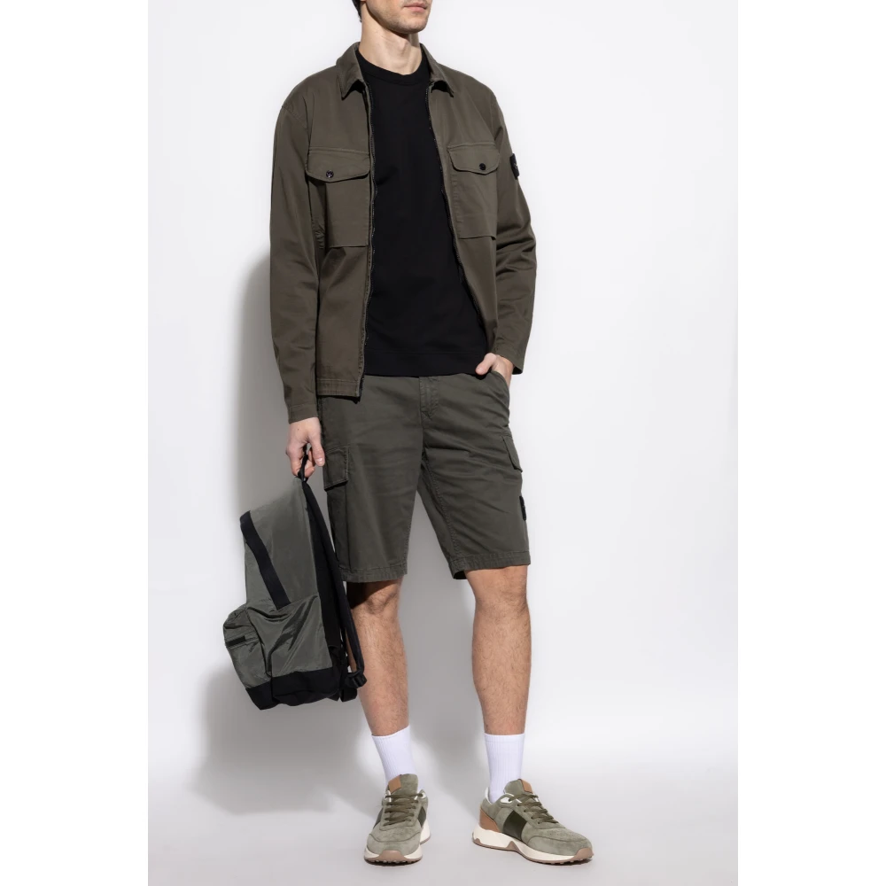 Stone Island Shirt met logo Green Heren