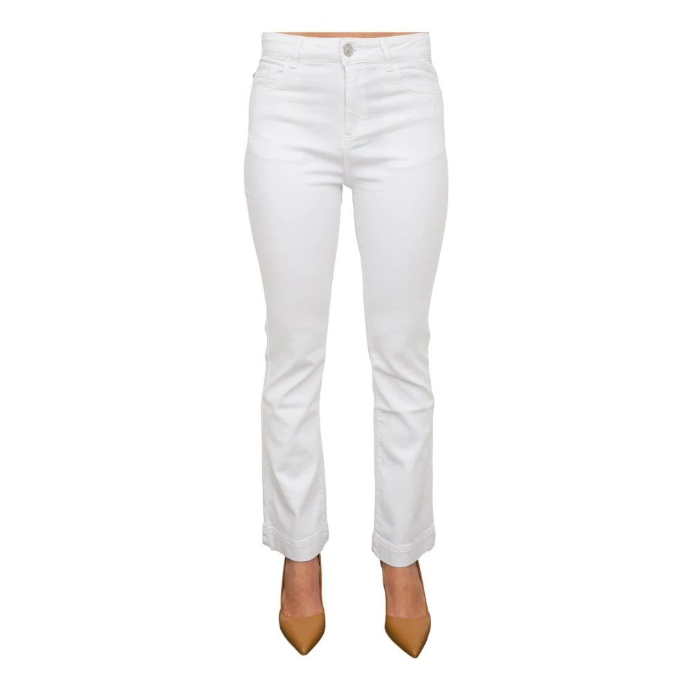 Nenette Witte Bull Tinto Trombetta Broek White Dames