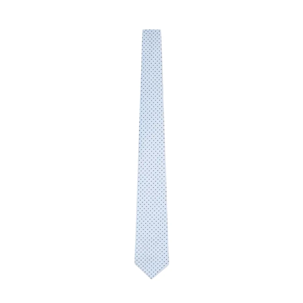 Emporio Armani Mannelijk Blauw Accessoires Heren, One Size, Pure Silk Jacquard Optical Tie