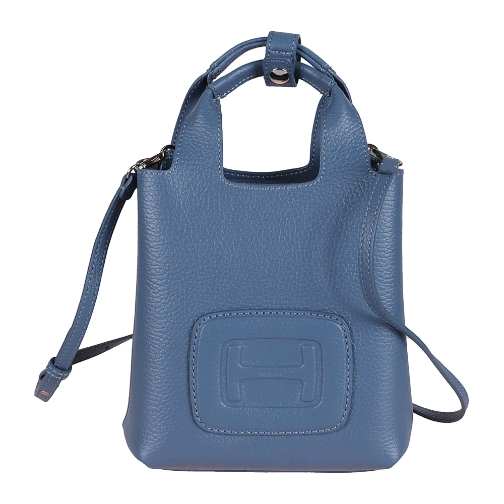 Hogan Denim Shoppingtas met Afneembare Band Blue Dames