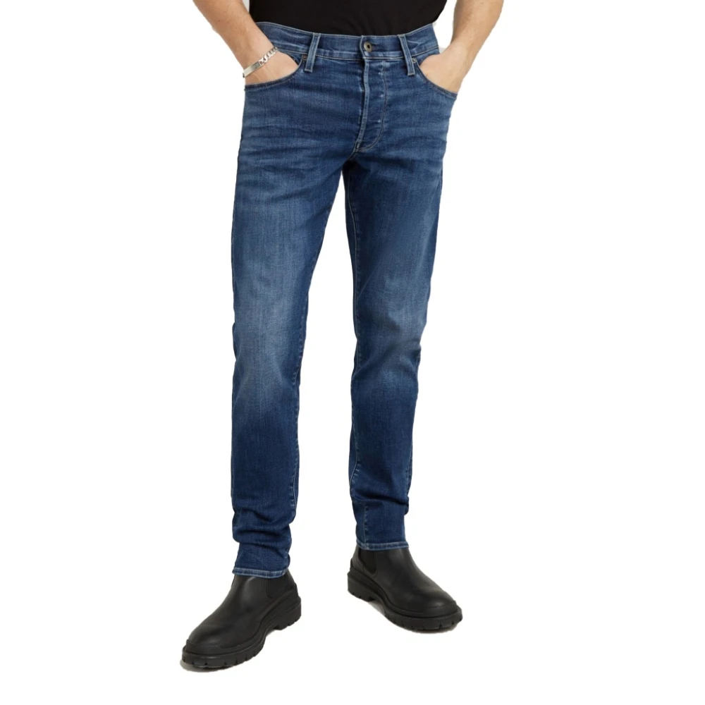 G-Star Men's Blue 3301 Slim Jeans - Slim Fit Jeans - W32 - Jeans