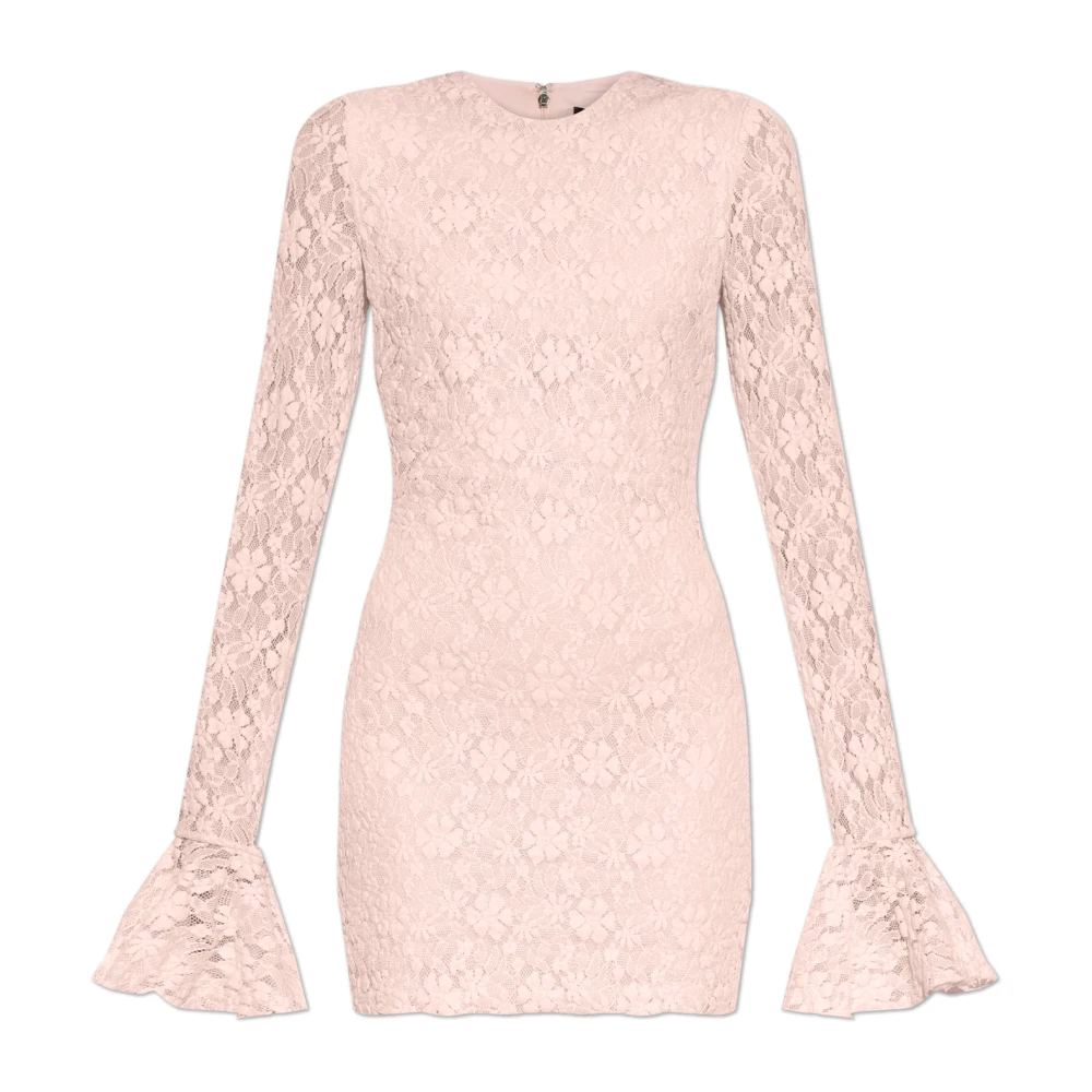 Rotate Birger Christensen Kanten Jurk met Lange Mouwen Pink Dames