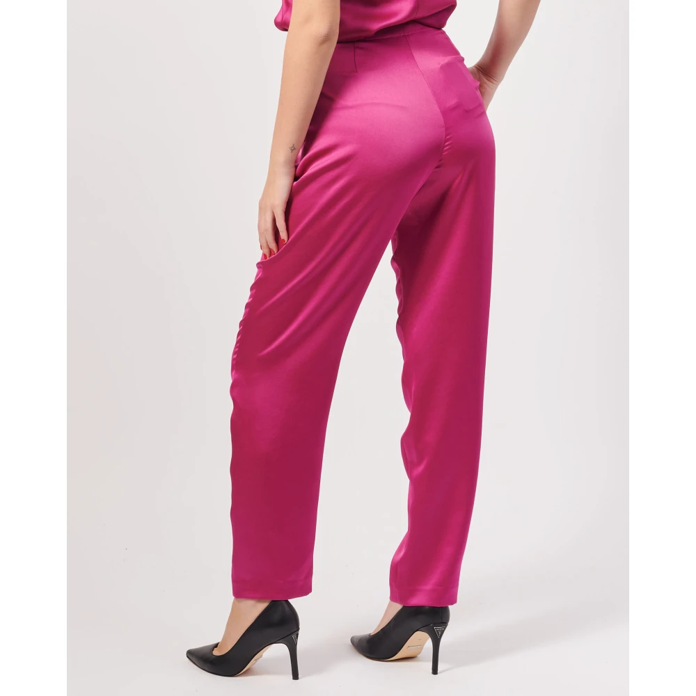 Armani Exchange Fuchsia Hoge Taille Broek Pink Dames