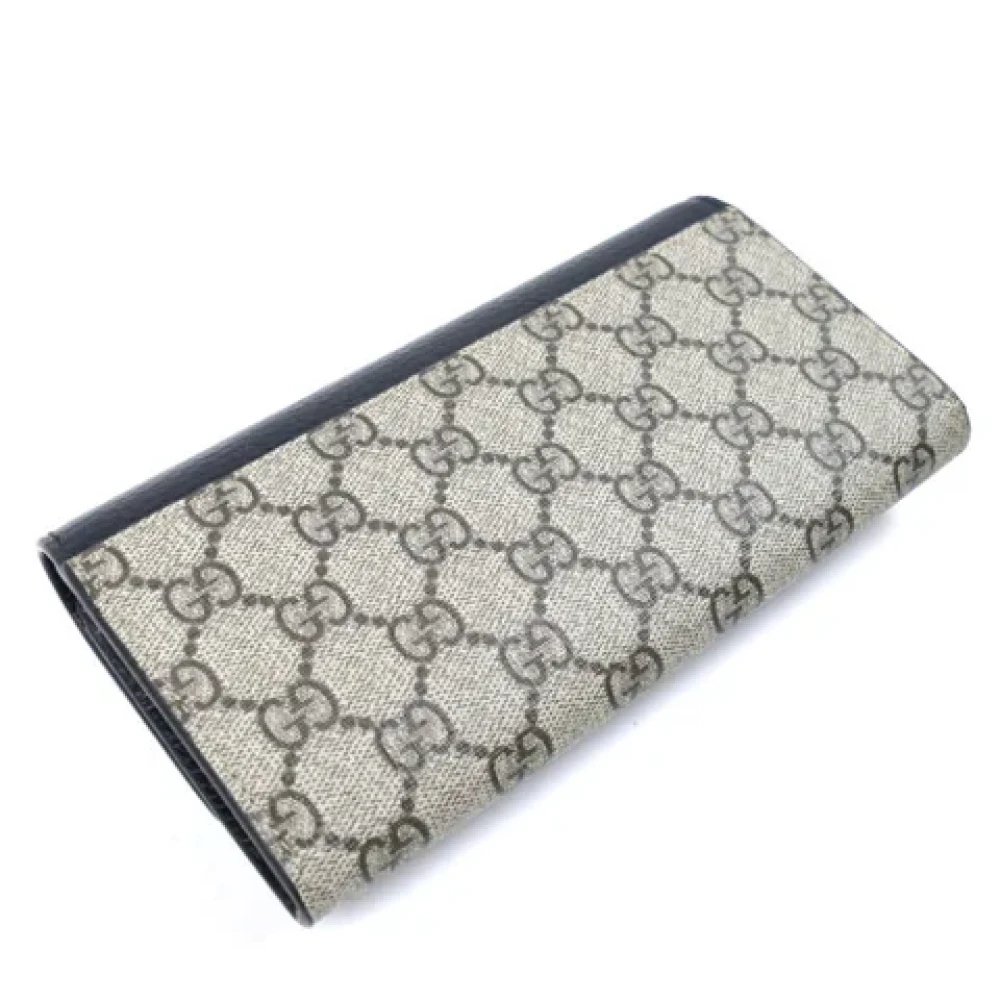 Gucci Vintage Pre-owned Canvas wallets Black Dames