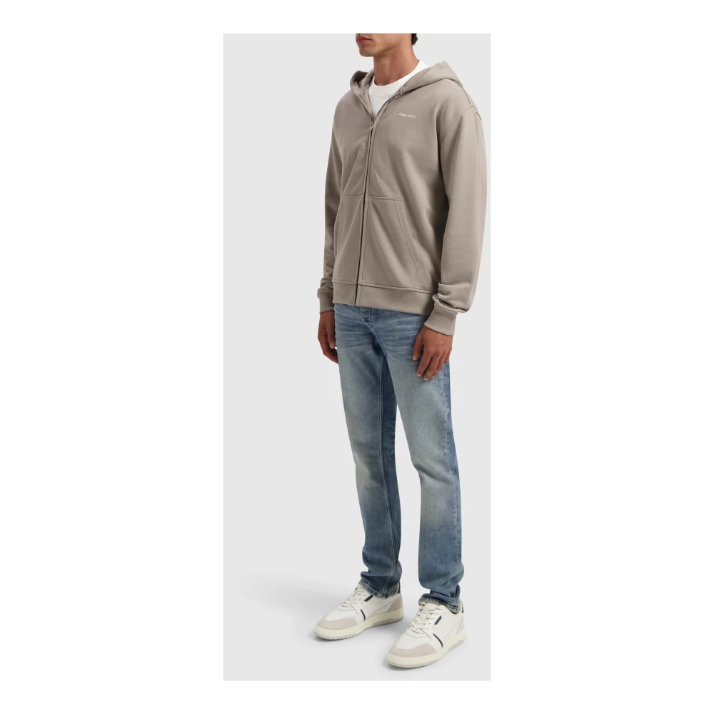 Pure Path Handtekening Zip-Up Hoodie Grijs Mannen Gray Heren