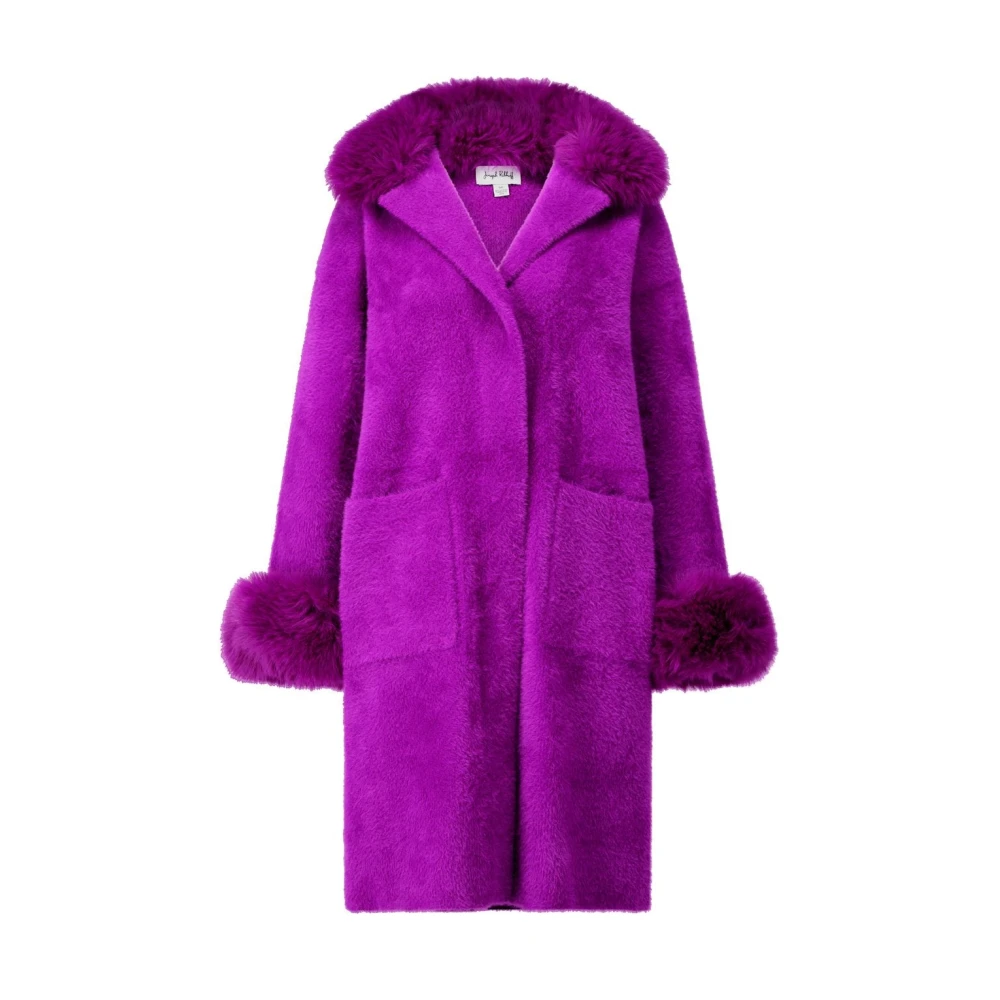 Joseph Ribkoff Jas met imitatiebont Purple Dames
