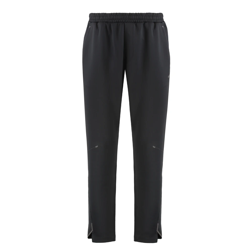 Hugo Men's Black Track Trousers In Technical Fabric - Slim-Fit Trousers - L - Trousers