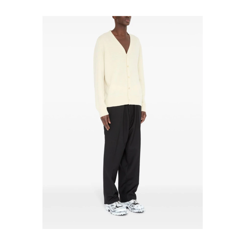 Maison Margiela Luxe Zwarte Gebreide Trui Beige Heren