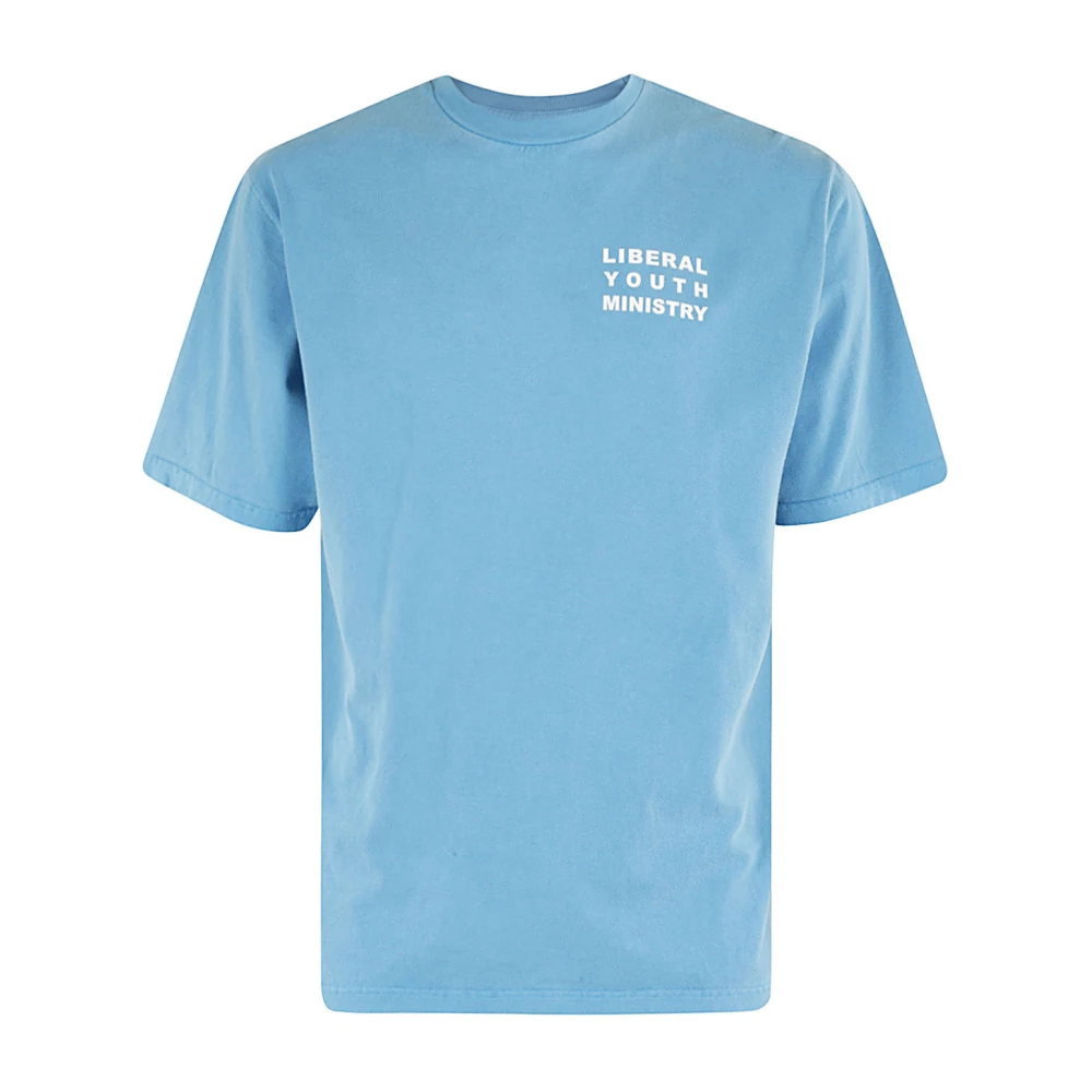 Liberal Youth Ministry Minimalist Logo T-shirt Blue Heren