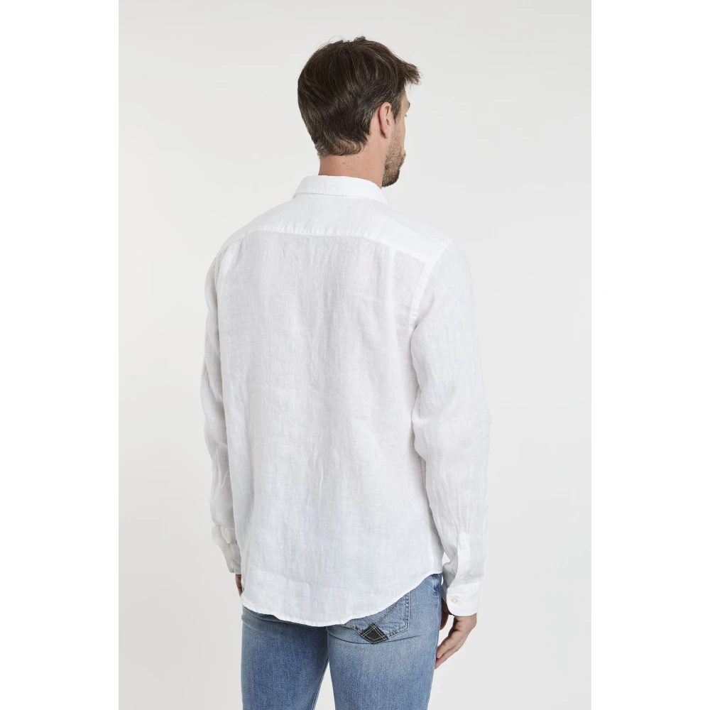 Roy Roger's Linnen Riviera Shirt White Heren