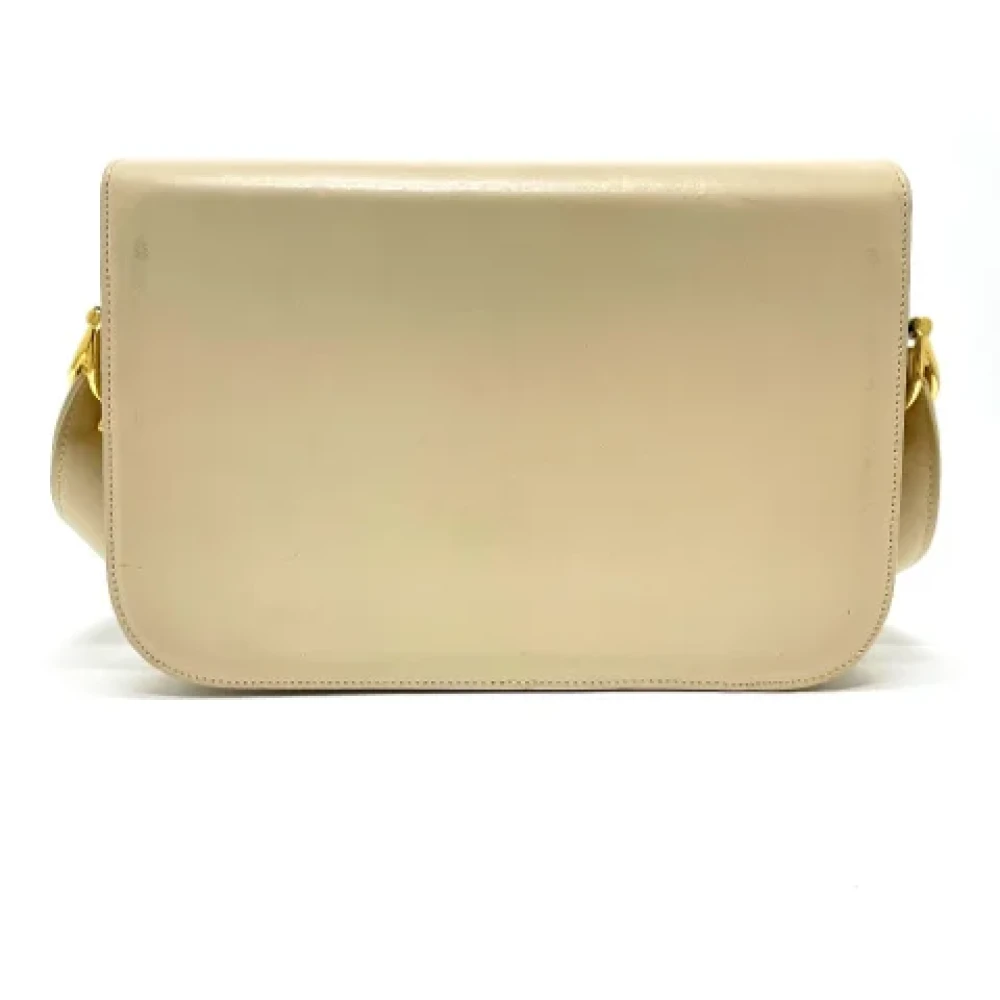 Celine Vintage Pre-owned Leather celine-bags Beige Dames