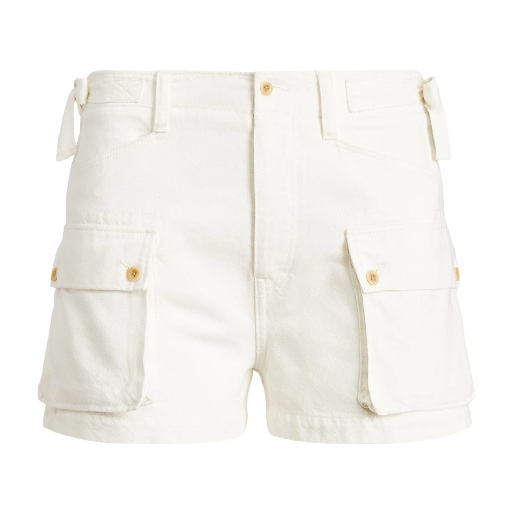 Ralph Lauren Shorts med mellanhög midja White, Dam