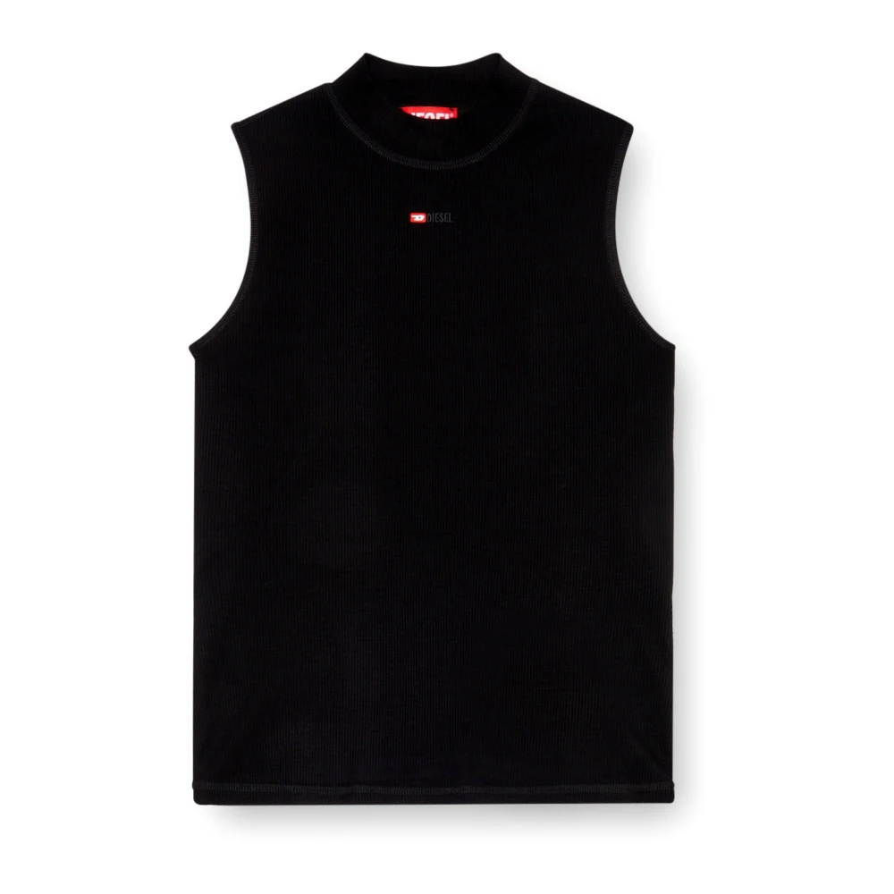 Diesel Women's Black T-Mokky Mock Neck Tank Top - Sleeveless Tops - Xs - Tops