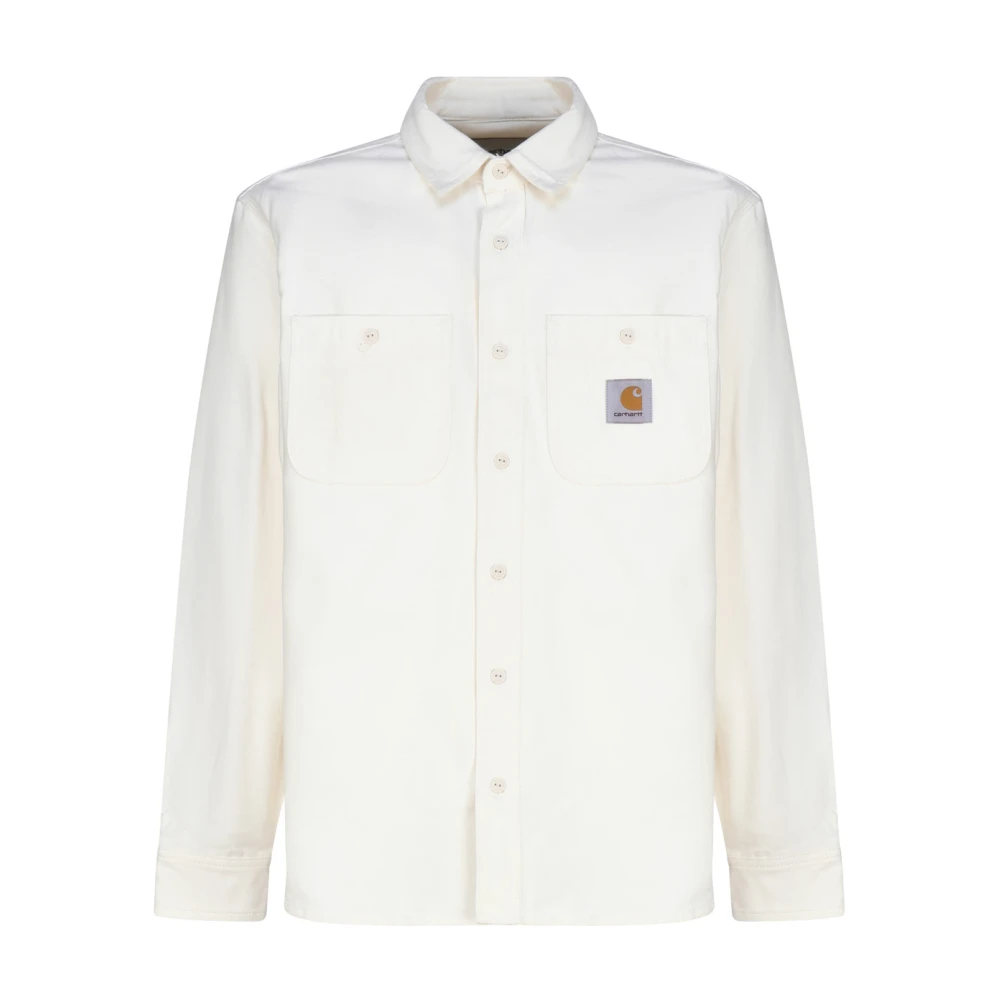 Carhartt WIP Witte Overhemden met Losse Pasvorm en Borstzakken White Heren