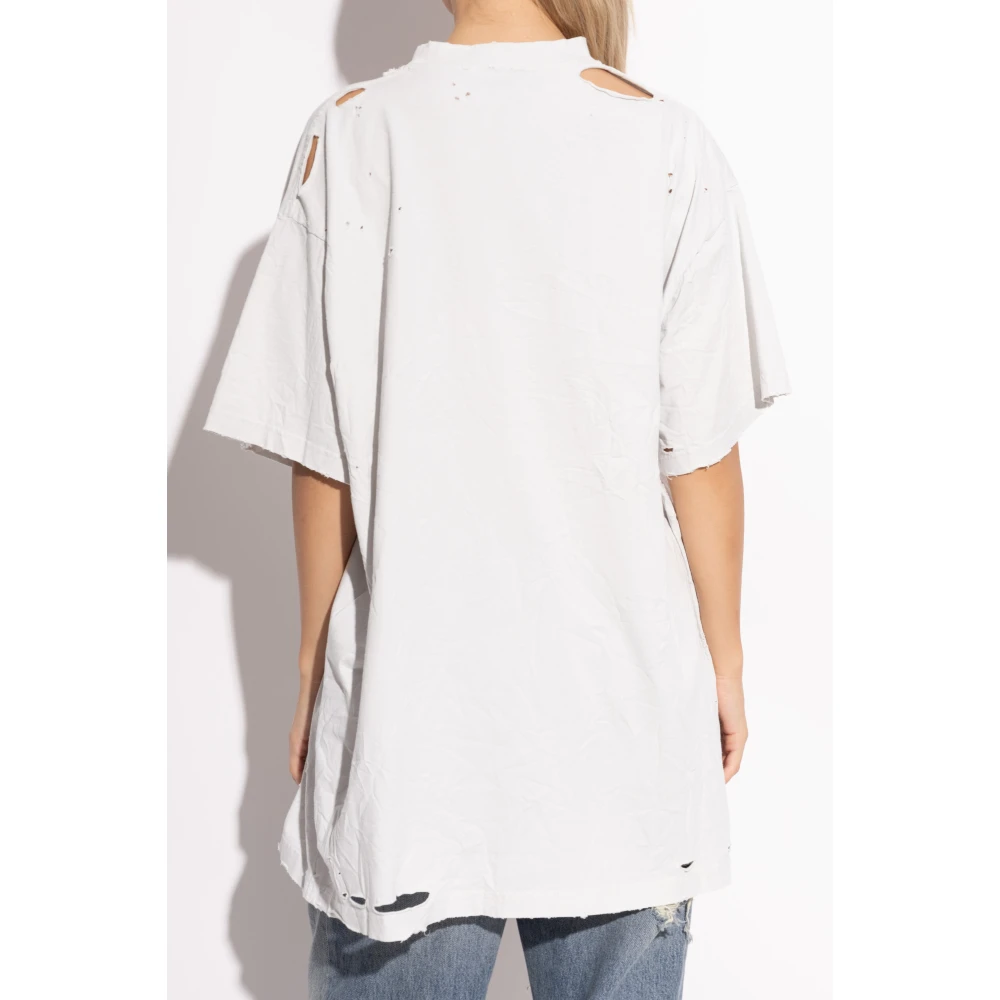 Balenciaga T-shirt met vintage-effect White Dames