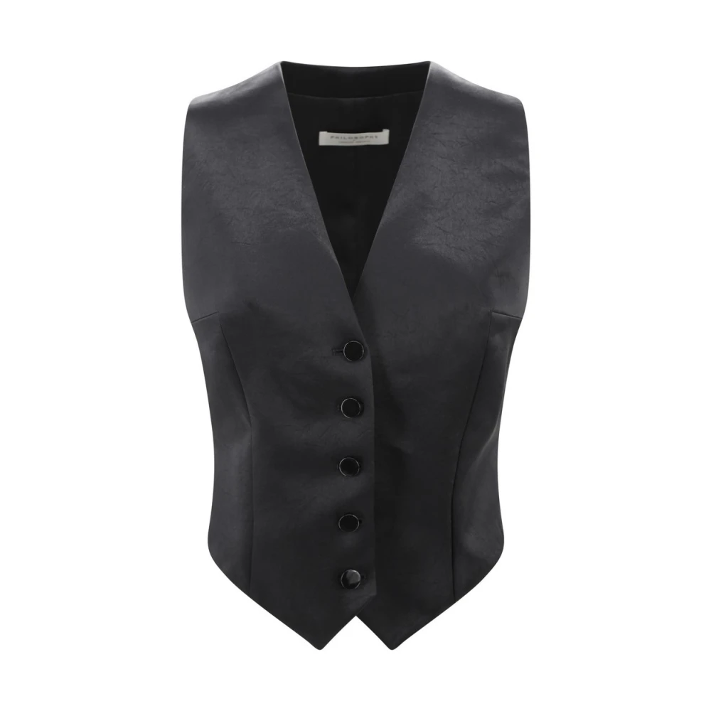 Philosophy Di Lorenzo Serafini Damen Schwarz Acetate Coat