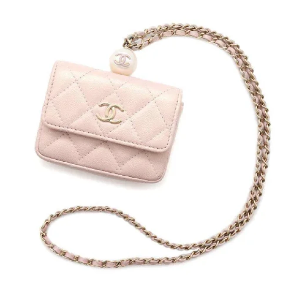 Chanel Vintage Pre-owned Leather wallets Pink Dames