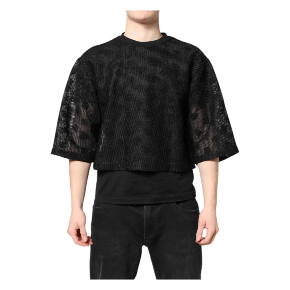 Dolce & Gabbana Uomo Nero Top, L, New,
