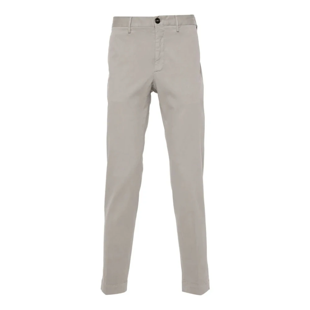 Incotex Grijze Katoenmix Chinos Broek Gray Heren