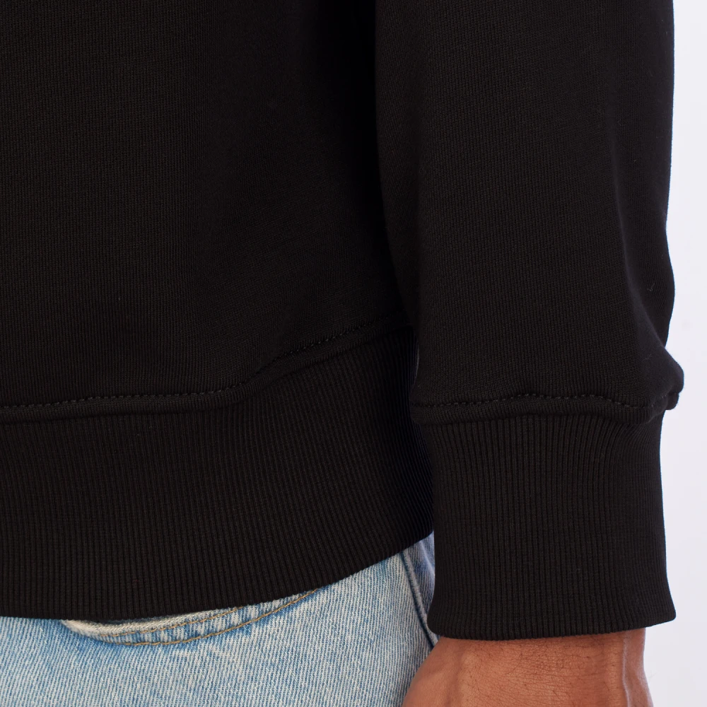 Diesel Grafische Print Ronde Hals Sweater Black Heren