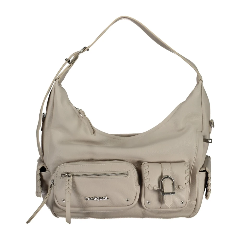Desigual Witte Schoudertas met Verstelbare Band White Dames