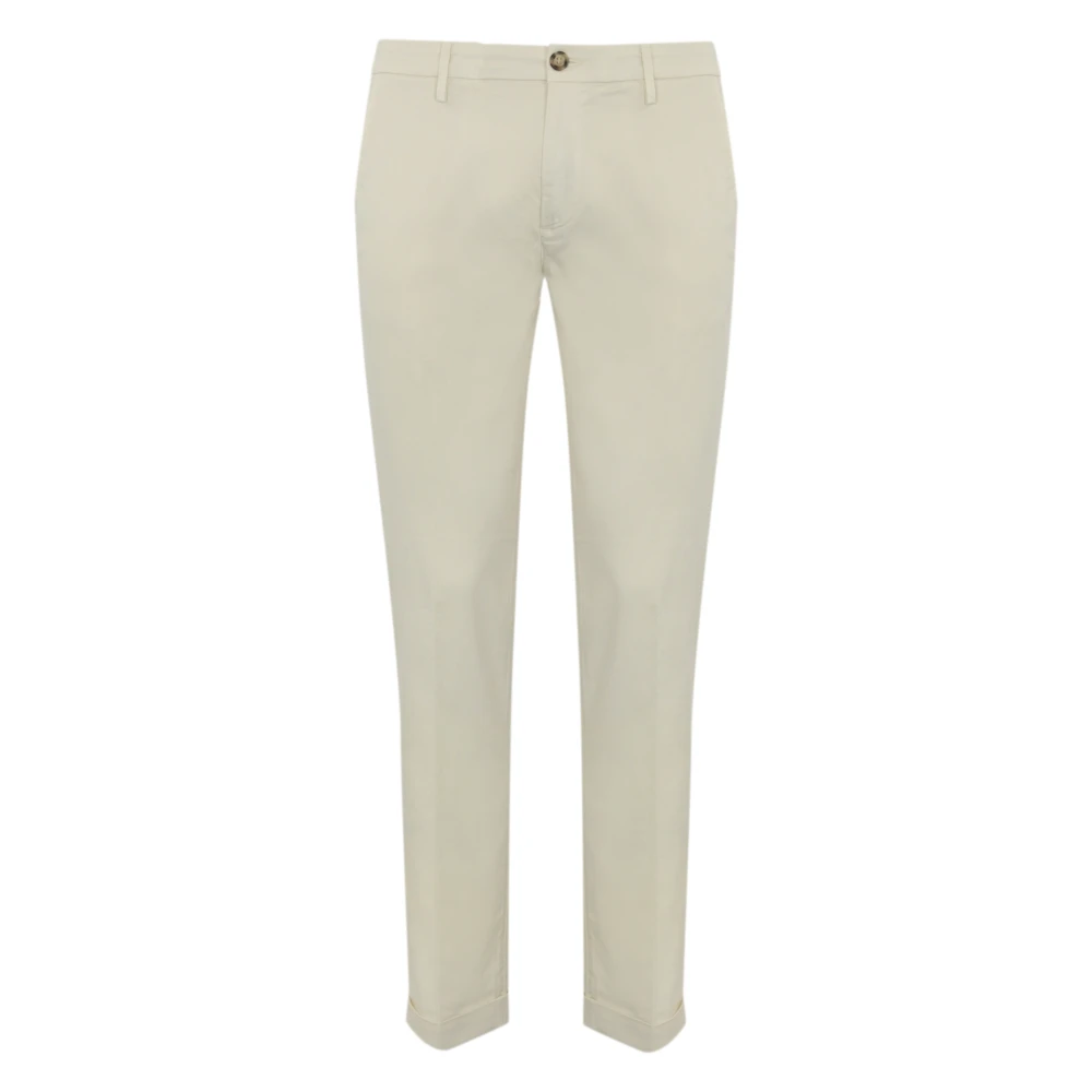 Re-Hash Natuurlijke katoenen chino broek Slim Fit Beige Heren