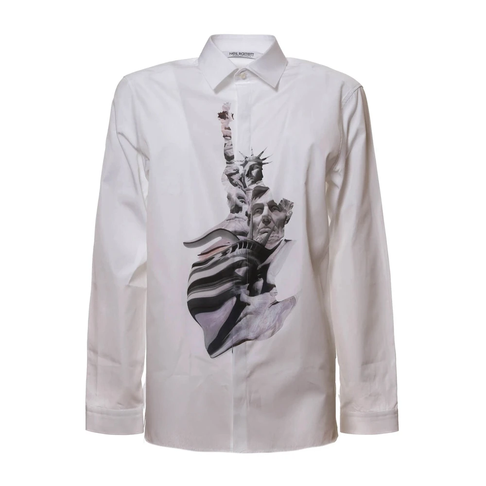 Neil Barrett Witte Katoenen Shirt Ss22 White Heren