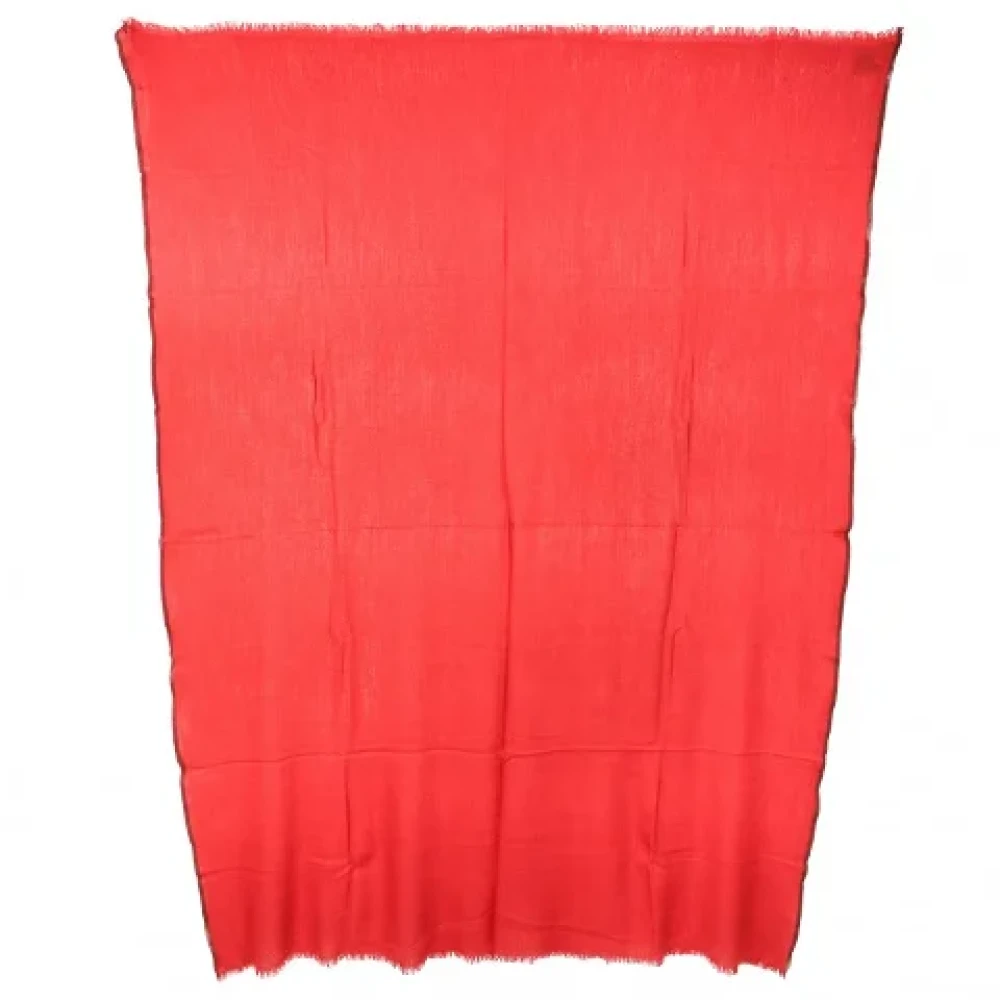 Hermès Vintage Pre-owned Cashmere scarves Red Dames