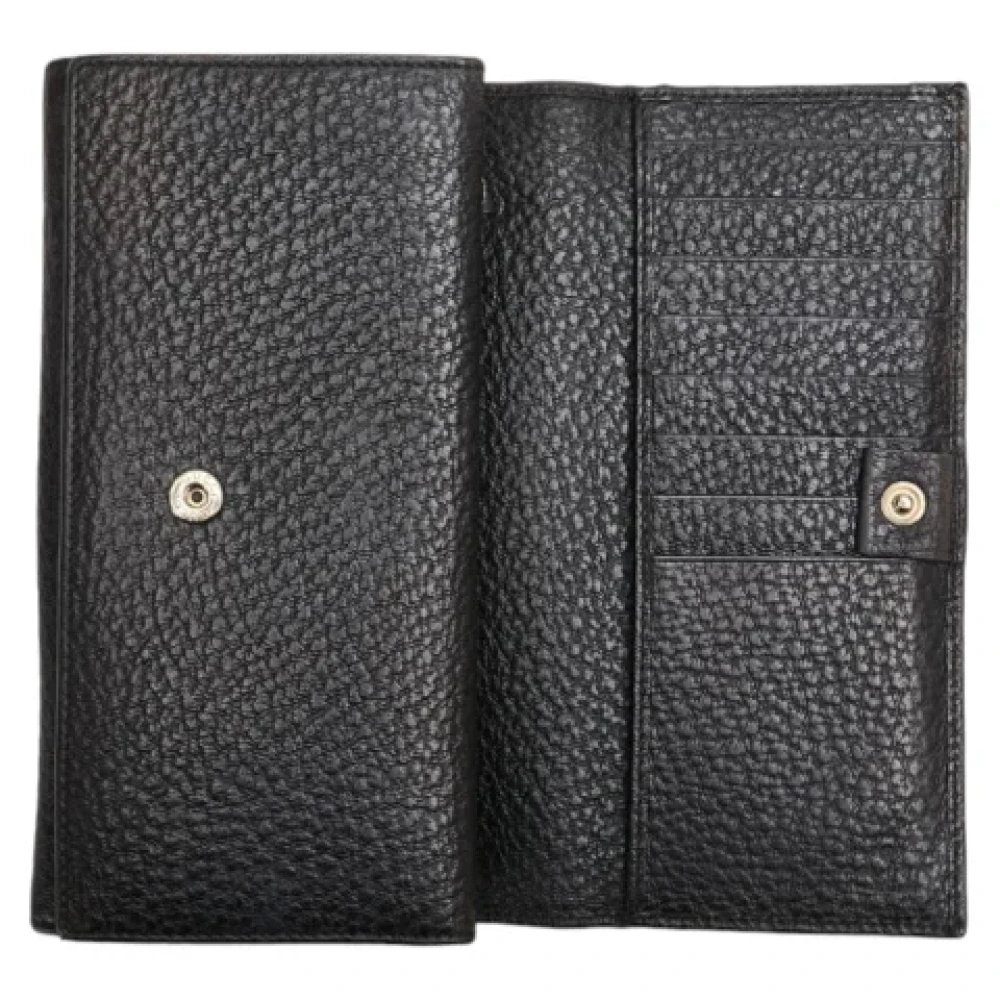 Gucci Vintage Pre-owned Leather wallets Black Dames