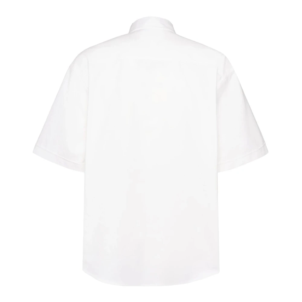Ami Paris Witte Katoenen Overhemd met Hartmonogram White Heren