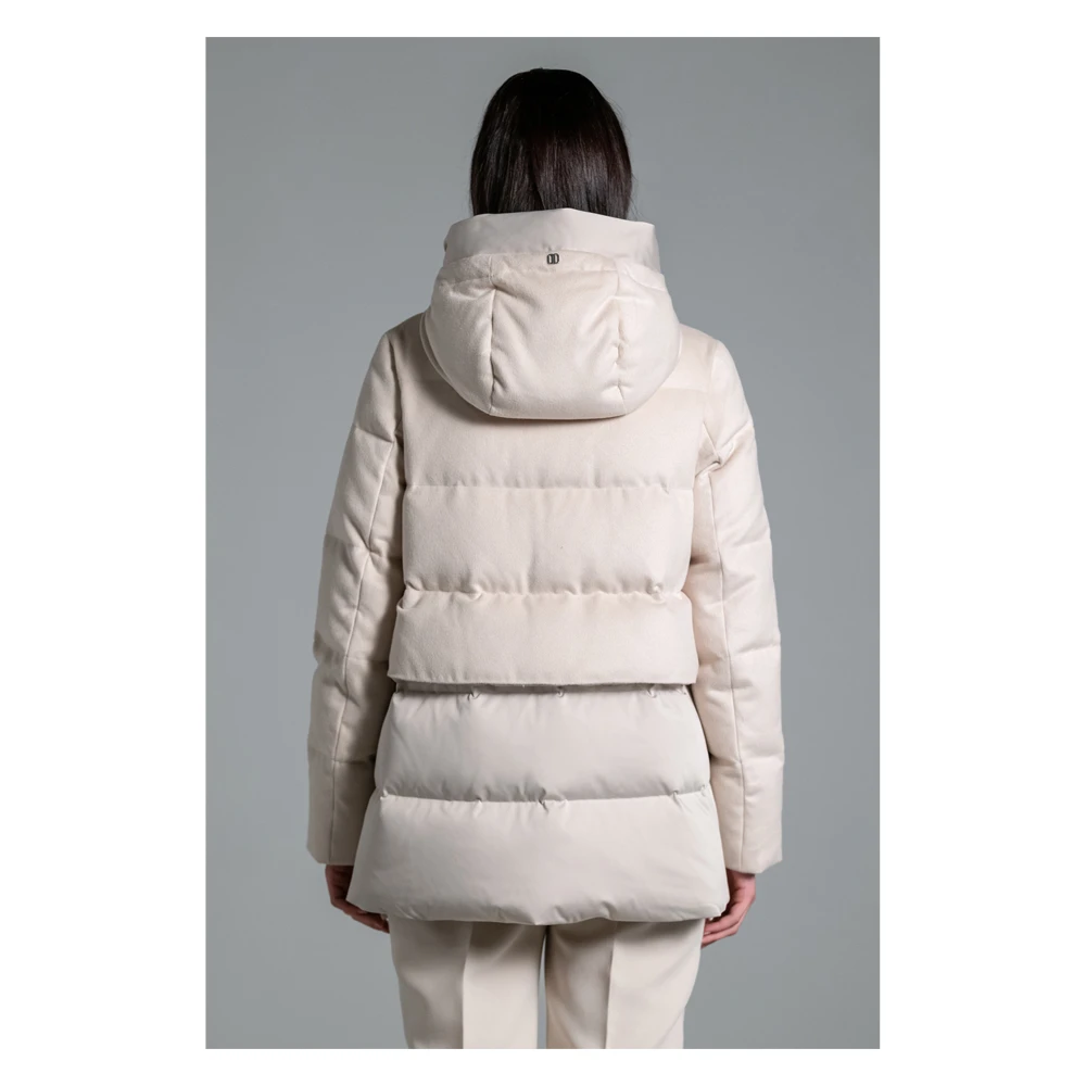 Duno Korte Parka Jas Beige Dames