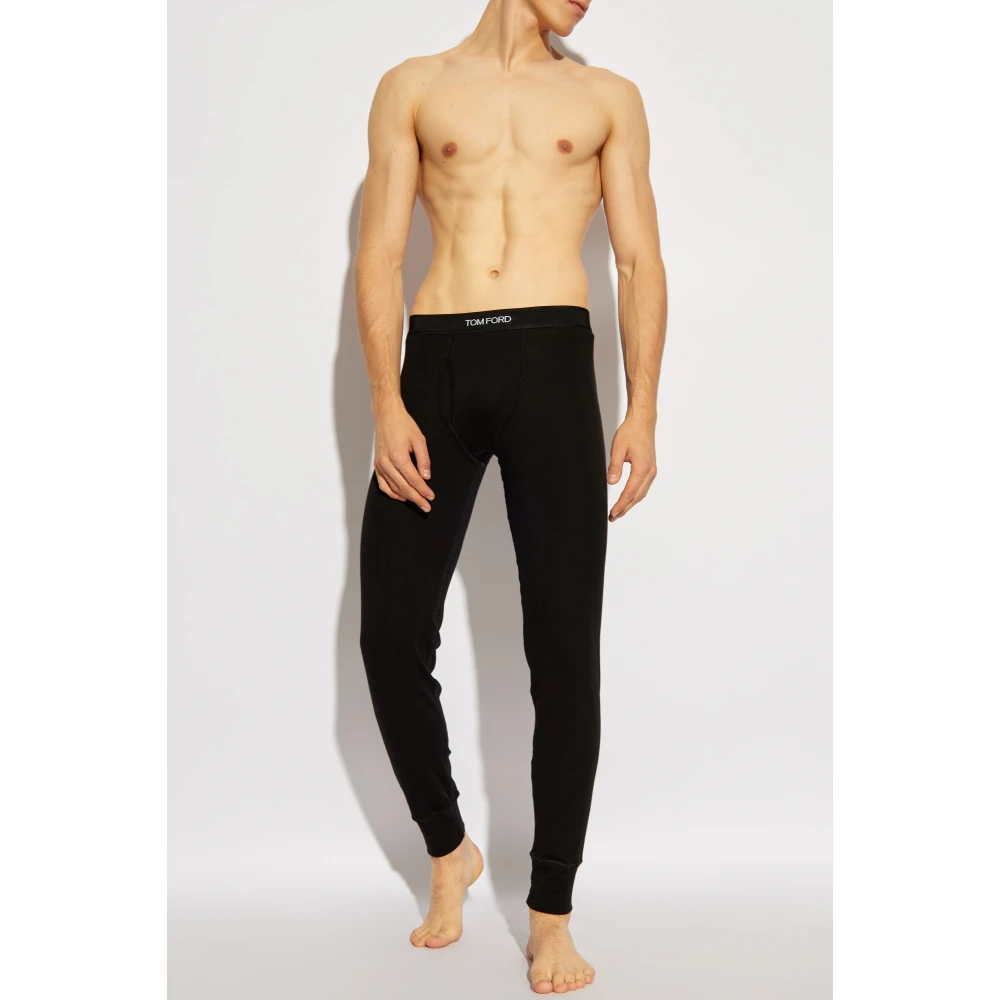 Tom Ford Katoenen Lange Johns Black Heren
