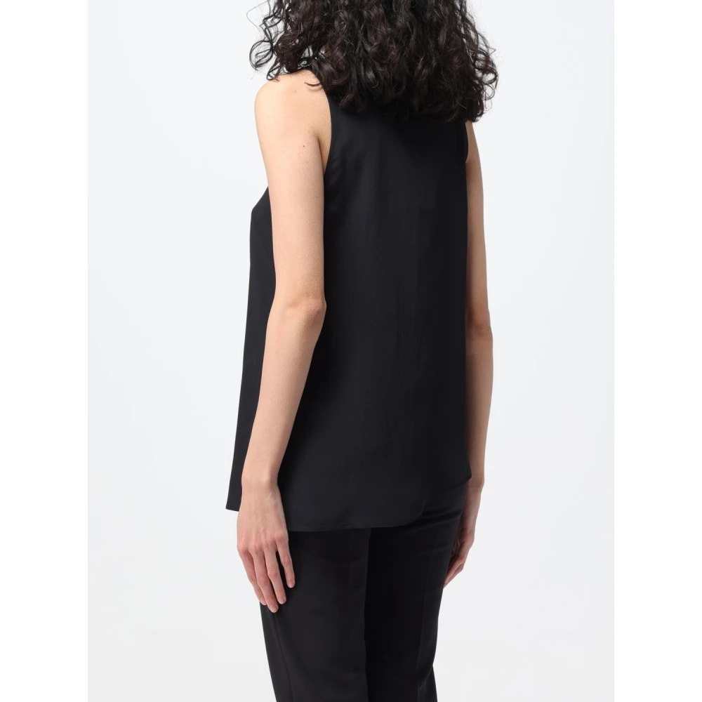 Liu Jo Top van zijdeblend met unieke stijl Black Dames
