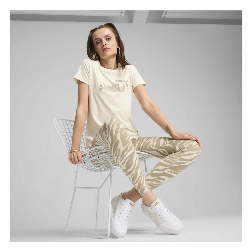 Puma Ess+ Dieren T-shirt Beige Dames