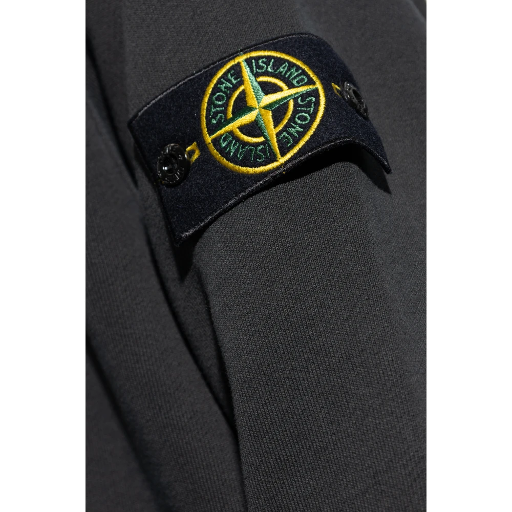Stone Island Sweatshirt met logo Gray Heren