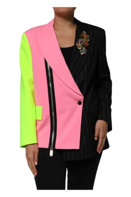 Patchwork Embellished Coat Jacket